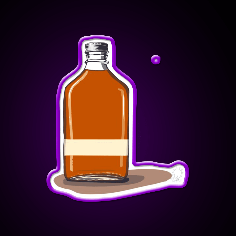 Minimalist Whiskey Bottle Whiskey Drink Bar Led Neon Sign Rgb Color - Shineneon