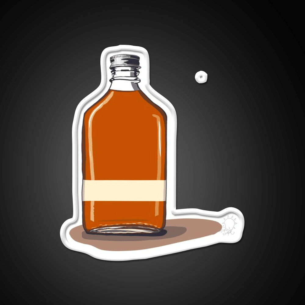 Minimalist Whiskey Bottle Whiskey Drink Bar Led Neon Sign Rgb Color - Shineneon