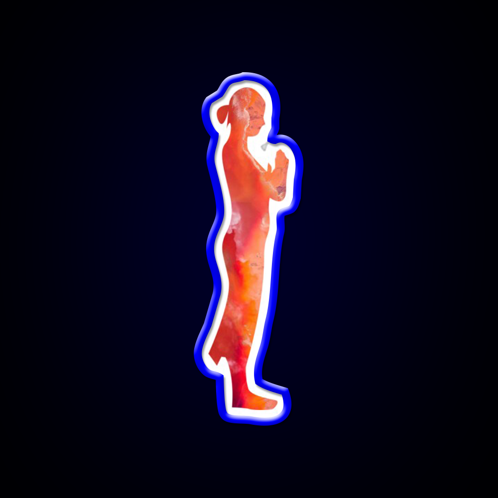 Minimalistic Yoga Illustration Yoga Led Neon Sign Rgb Color