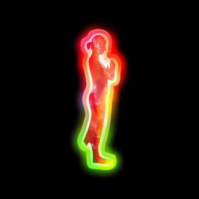 Minimalistic Yoga Illustration Yoga Led Neon Sign Rgb Color