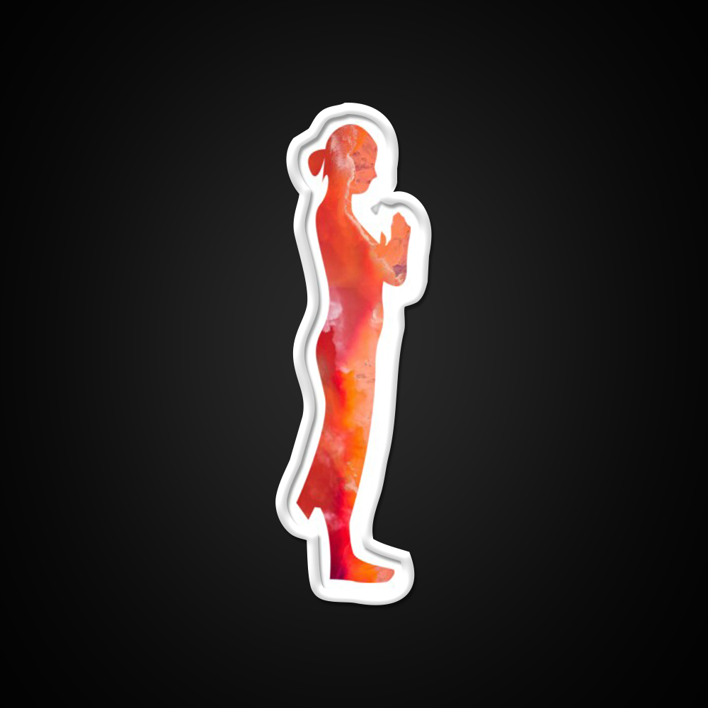 Minimalistic Yoga Illustration Yoga Led Neon Sign Rgb Color