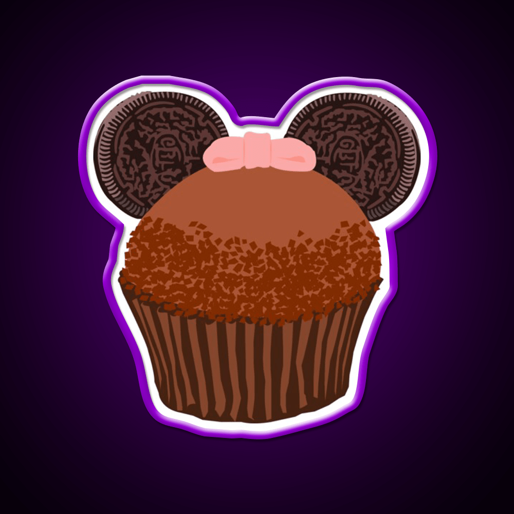 Minnie Cupcake Snack Food Led Neon Sign Rgb Color - Shineneon