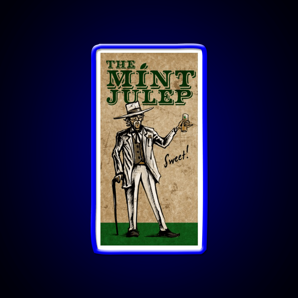 Mint Julep Whiskey Drink Bar Led Neon Sign Rgb Color - Shineneon