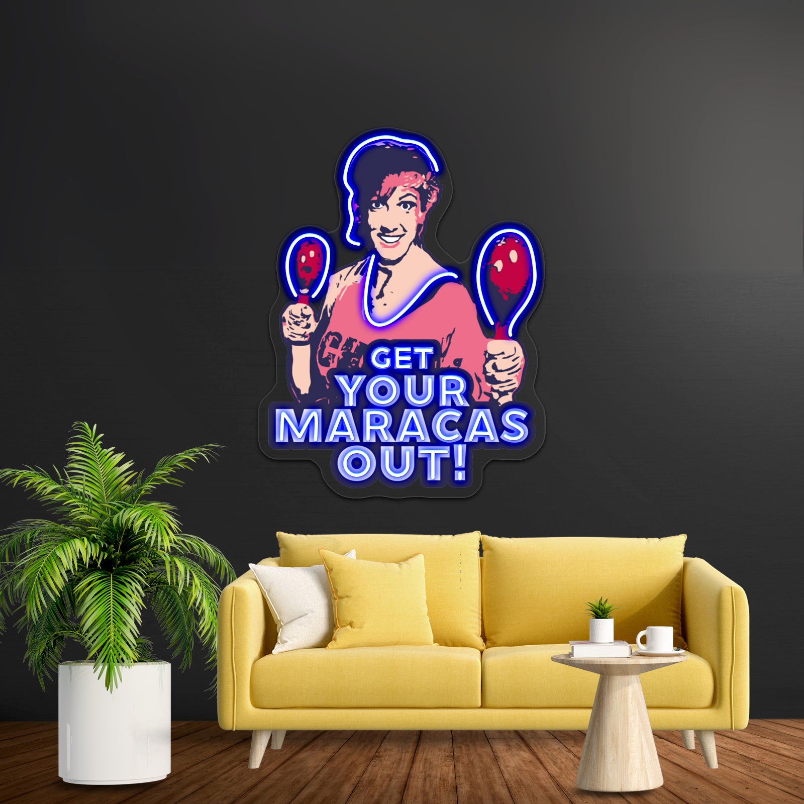 Miranda Hart Get Your Maracas Out Quotespop Artwork Neon Wall Signs | Shineneon