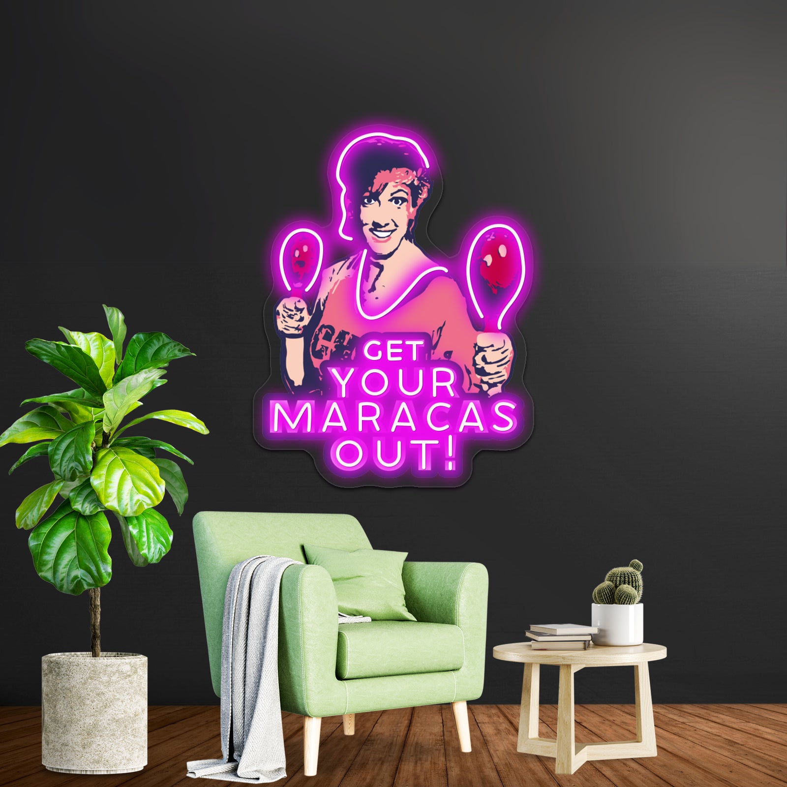 Miranda Hart Get Your Maracas Out Quotespop Artwork Neon Wall Signs | Shineneon