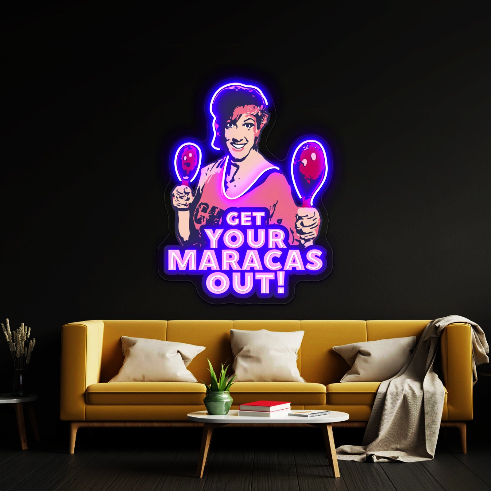 Miranda Hart Get Your Maracas Out Quotespop Artwork Neon Wall Signs | Shineneon