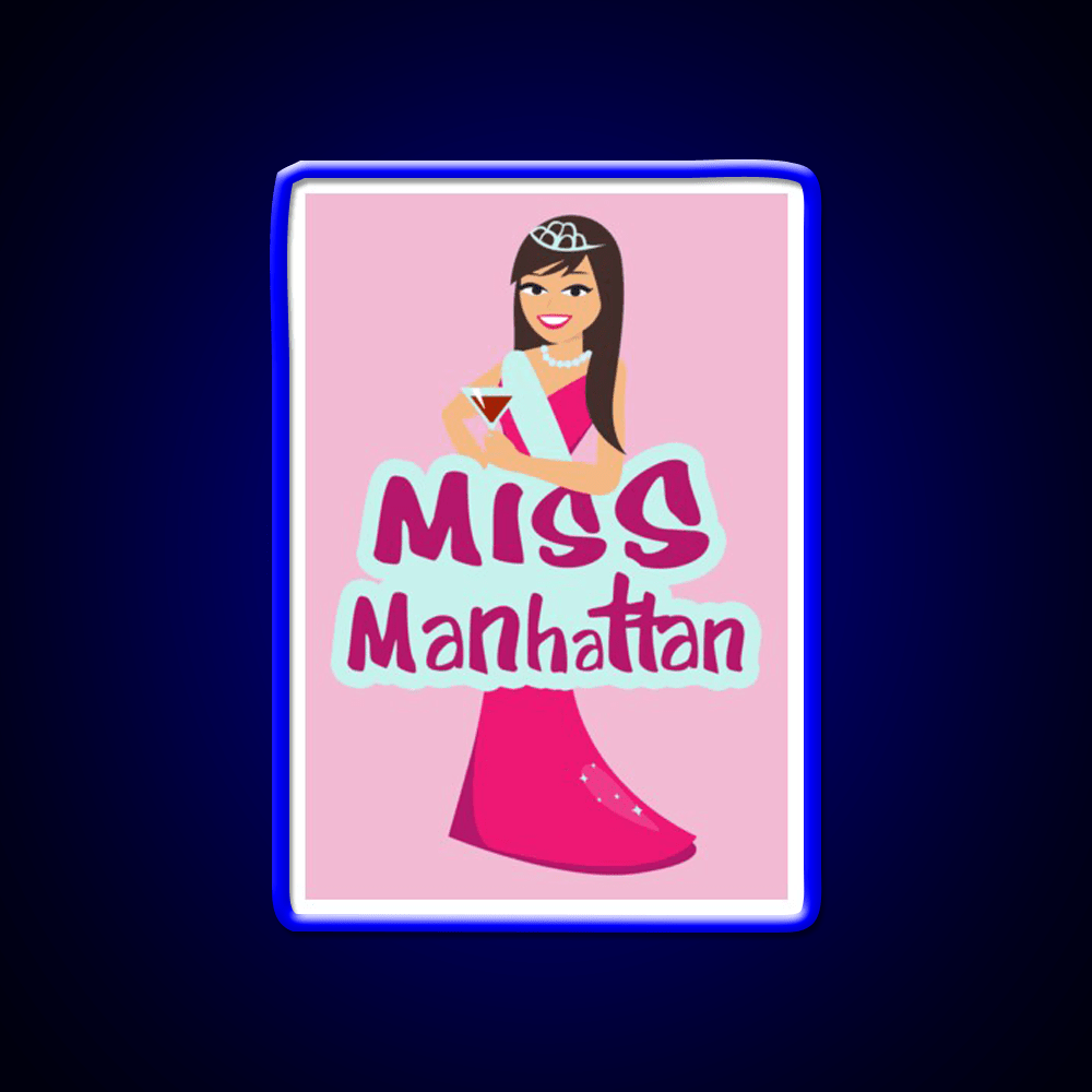 Miss Manhattan Cocktail Bar Decor Led Neon Sign Rgb Color - Shineneon