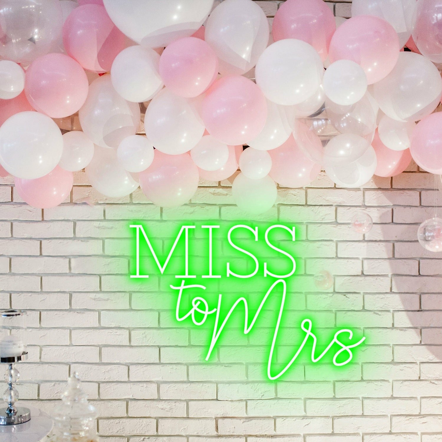Miss To Mrs Bridal Transition Beautifully Lit In Neon | Shineneon