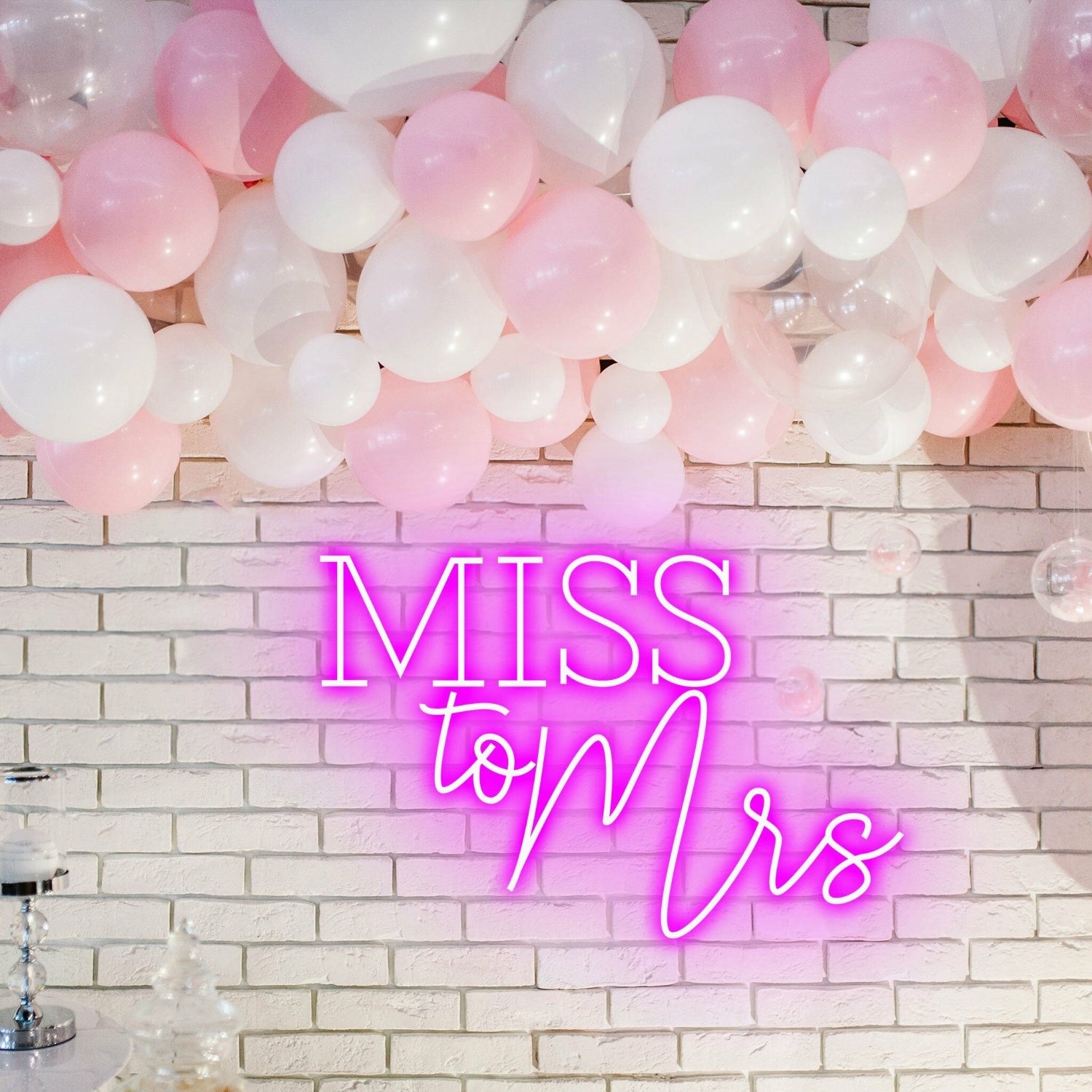 Miss To Mrs Bridal Transition Beautifully Lit In Neon | Shineneon