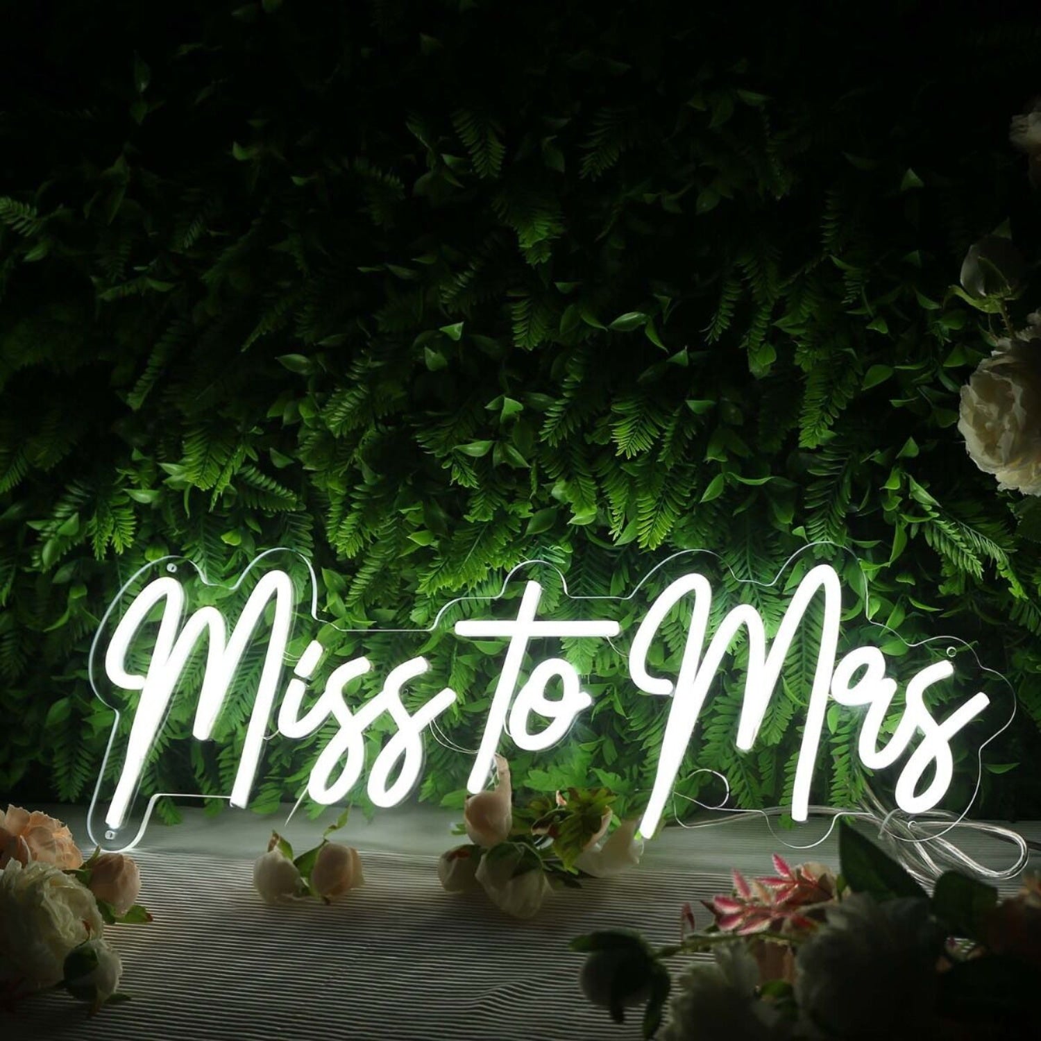 Miss To Mrs White Led Neon Sign - Shineneon