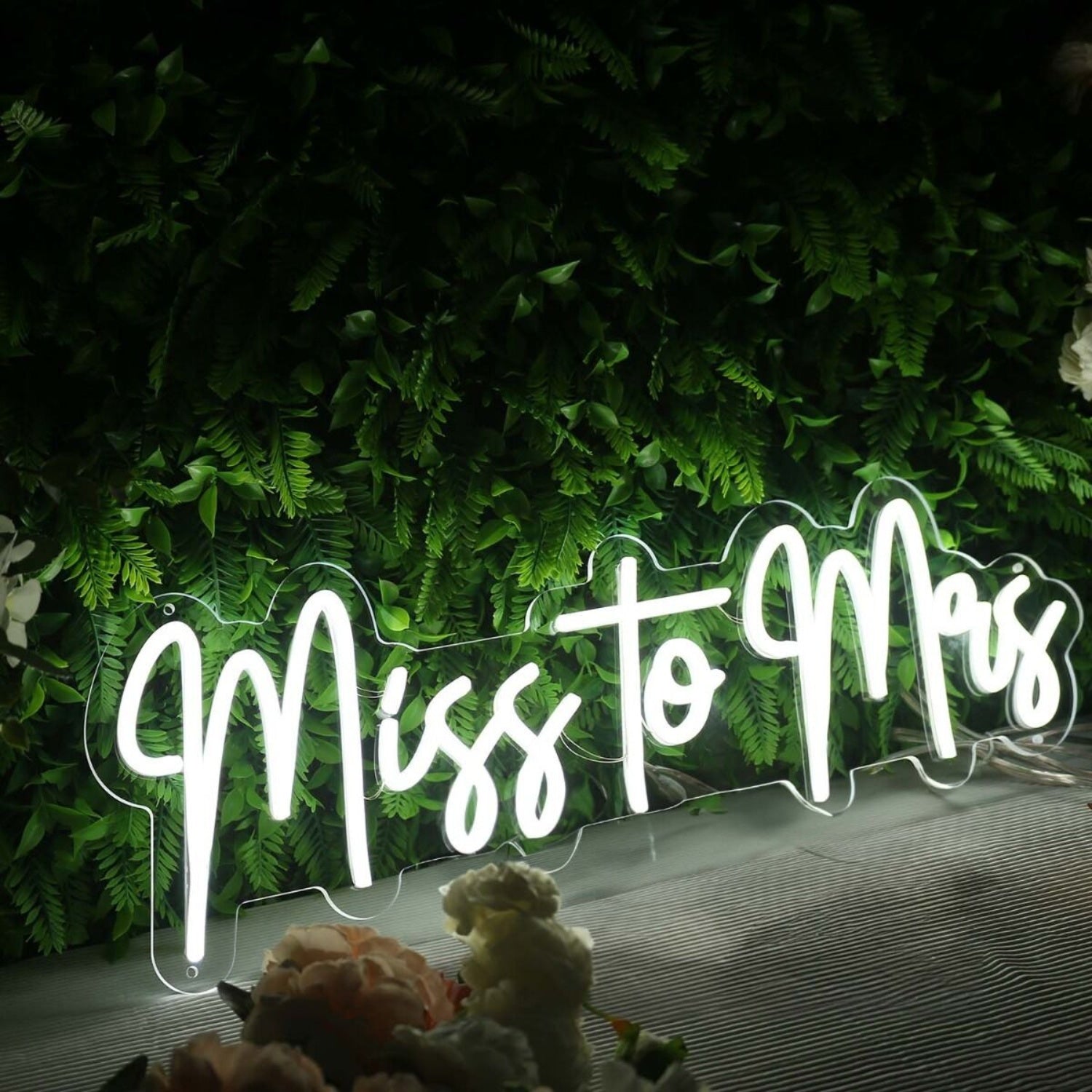 Miss To Mrs White Led Neon Sign - Shineneon