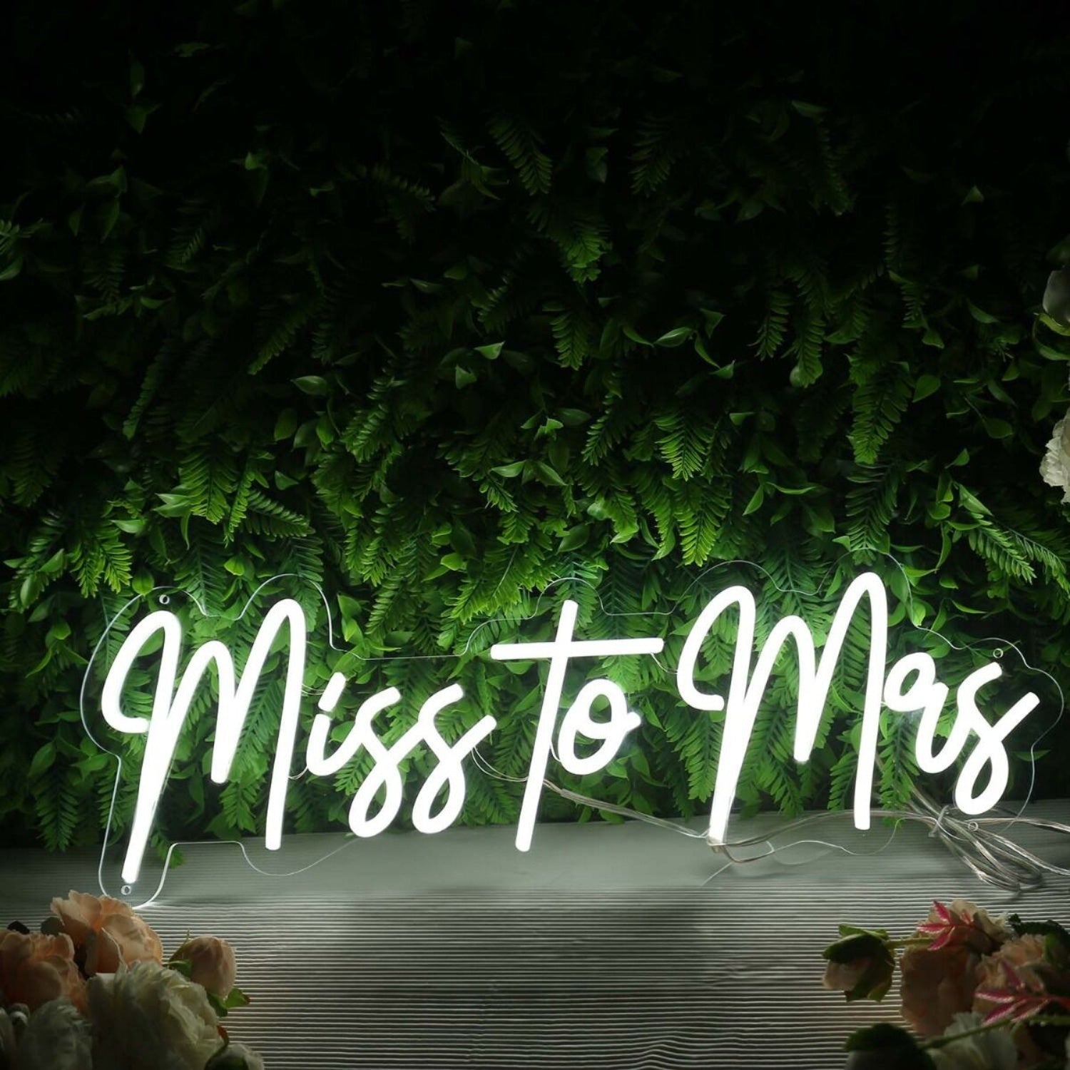 Miss To Mrs White Led Neon Sign - Shineneon