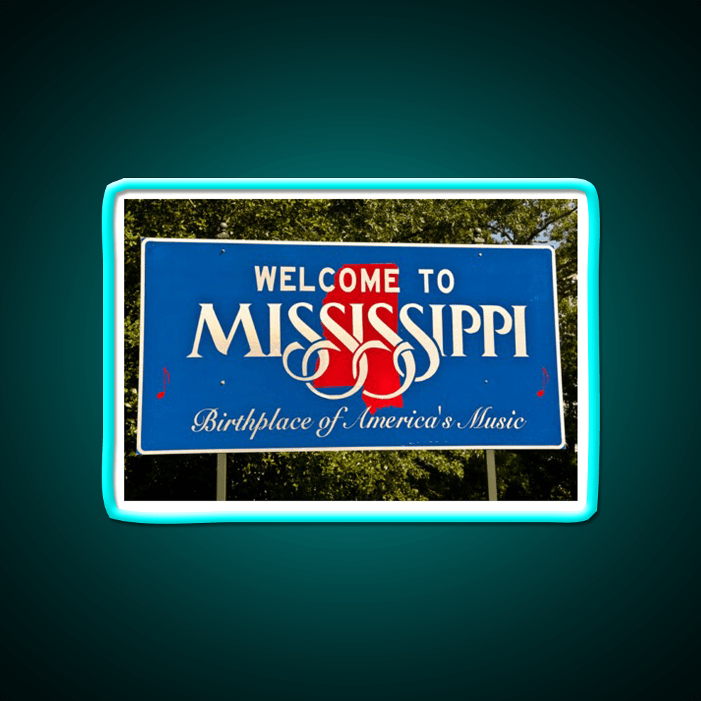 Mississippi Welcome Sign Welcome Led Neon Sign Open Sign Rgb Color - Shineneon