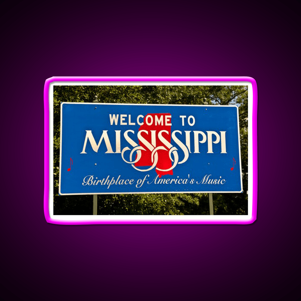 Mississippi Welcome Sign Welcome Led Neon Sign Open Sign Rgb Color - Shineneon