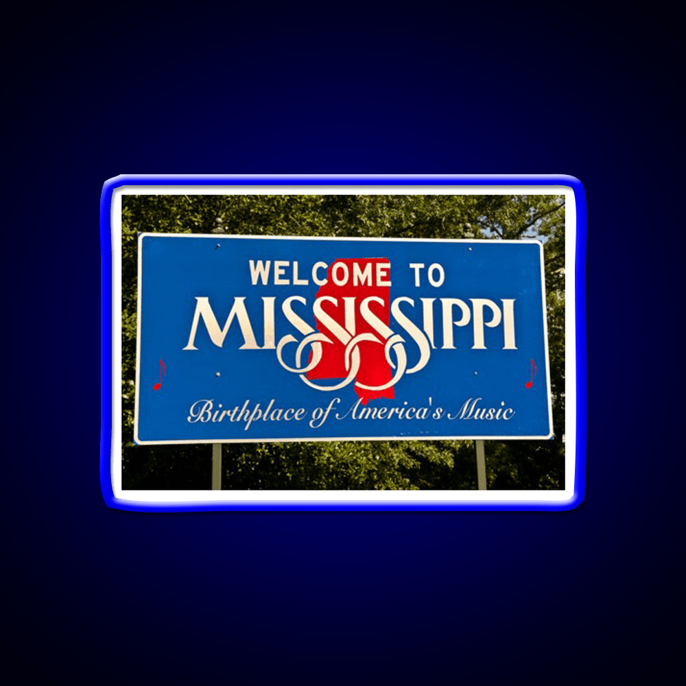Mississippi Welcome Sign Welcome Led Neon Sign Open Sign Rgb Color - Shineneon