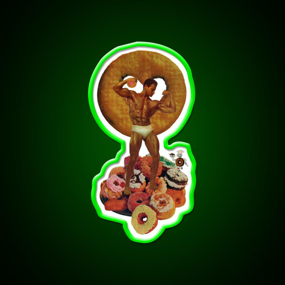 Mister Donut Gym Fitness Led Neon Sign Rgb Color