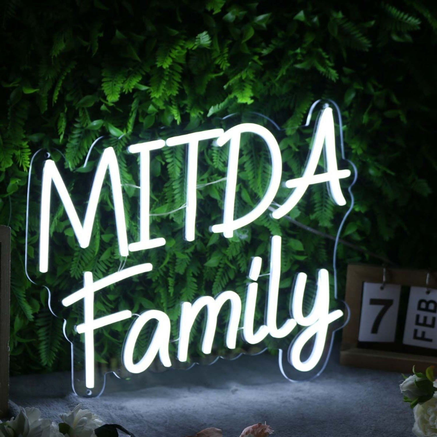Mitda Family White Led Neon Sign - Shineneon