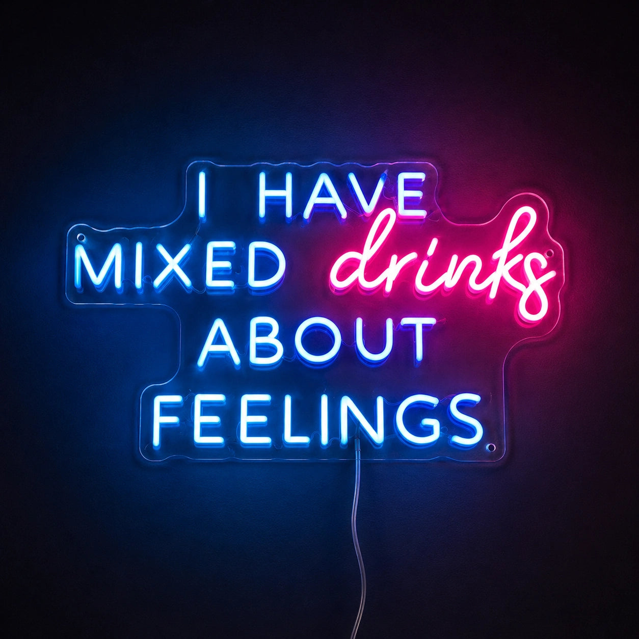 Mixed Drinks Quote Neon Sign LED Neon Sign main product image
