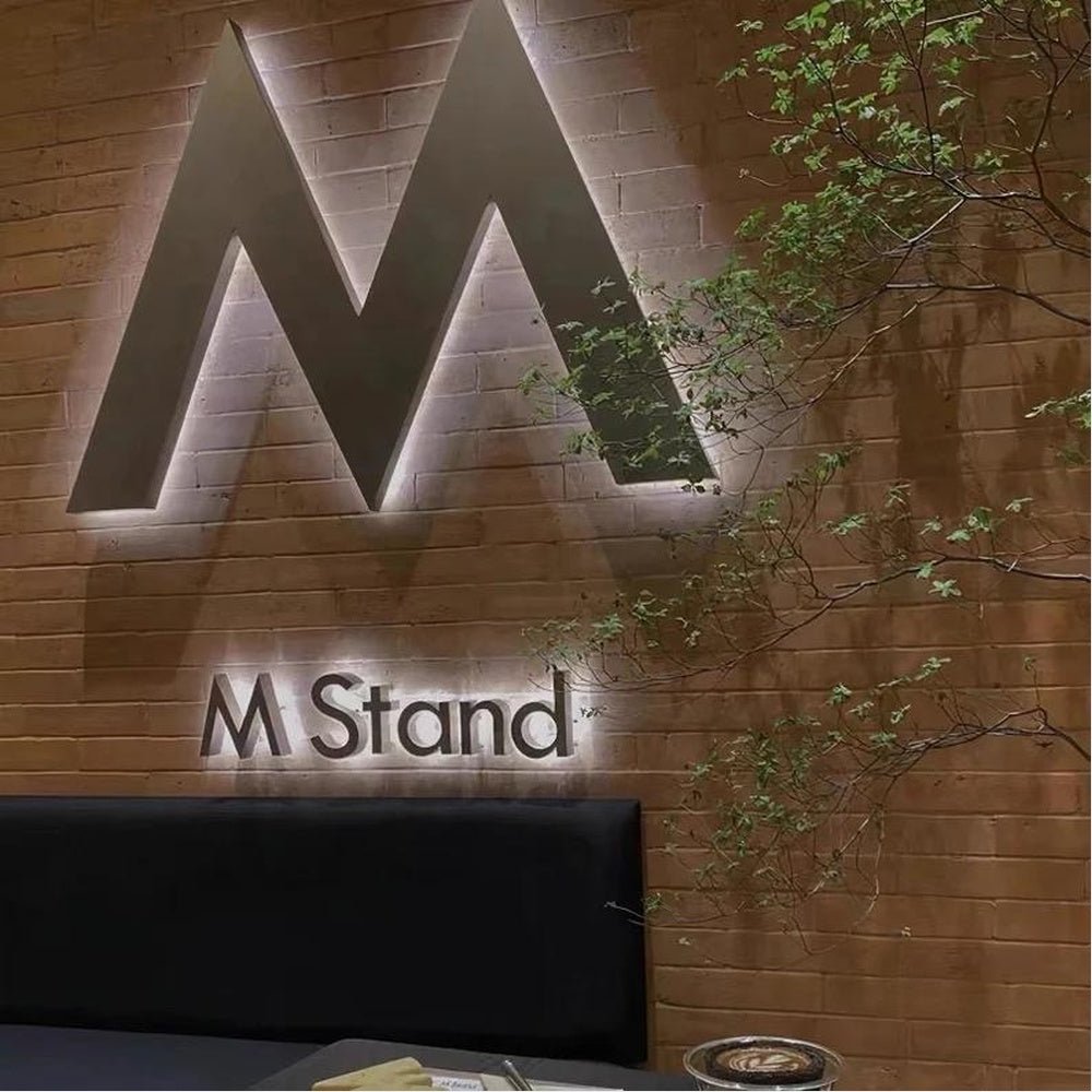 Mm Stand 3D Backlit Stainless Steel Letters Business Metal Led Sign - Shineneon