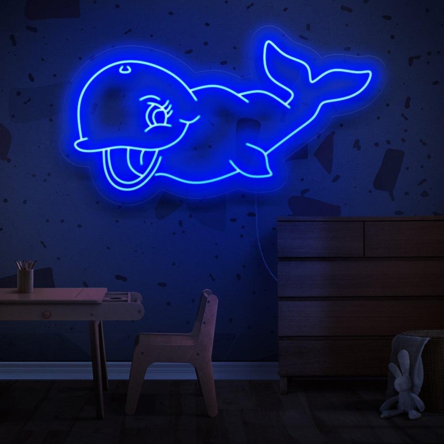 Mnk Monkey Blue And Pink Led Neon Sign For Trendy Home Decor | Shineneon
