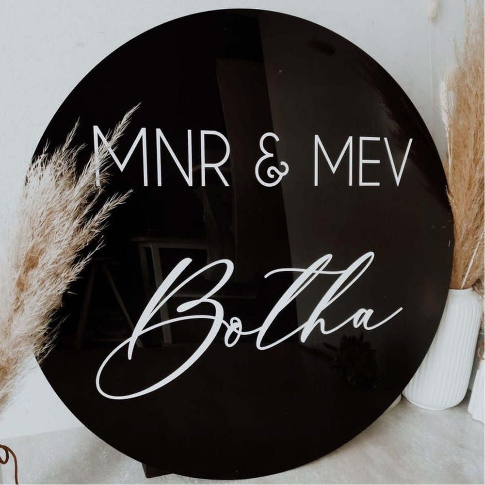 Mnr Mev Botha Acrylic Business Logo Sign - Shineneon