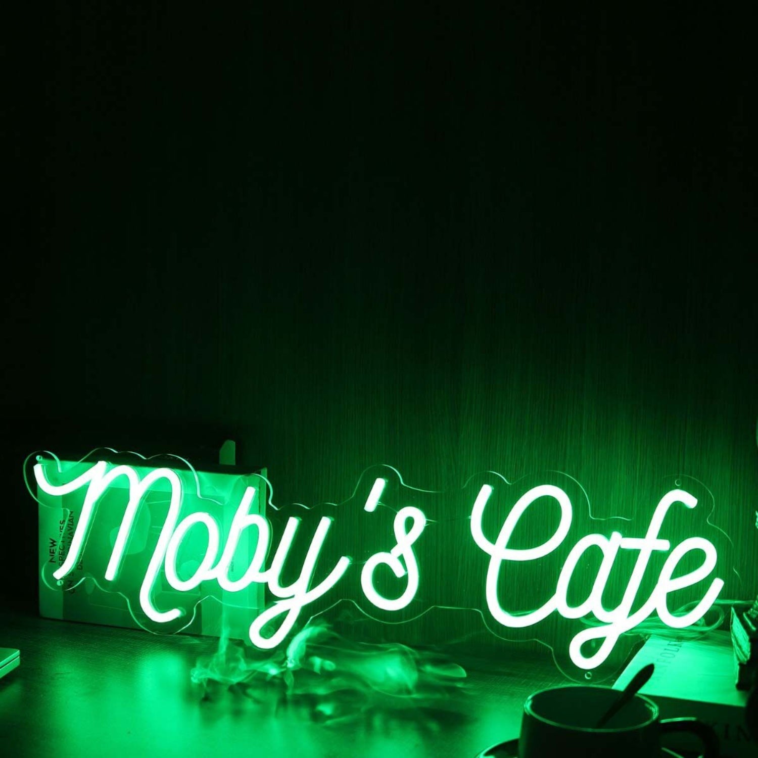 Mobys Cafe Green Led Neon Sign | Shineneon