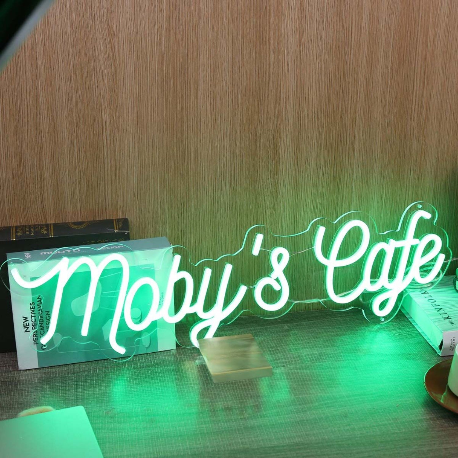 Mobys Cafe Green Led Neon Sign | Shineneon