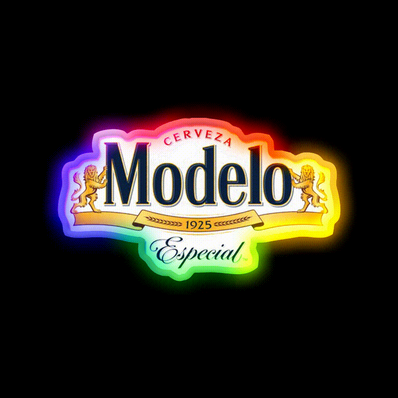Modelo Carveza Especial Beer Bar Decor Led Neon Sign Rgb Color