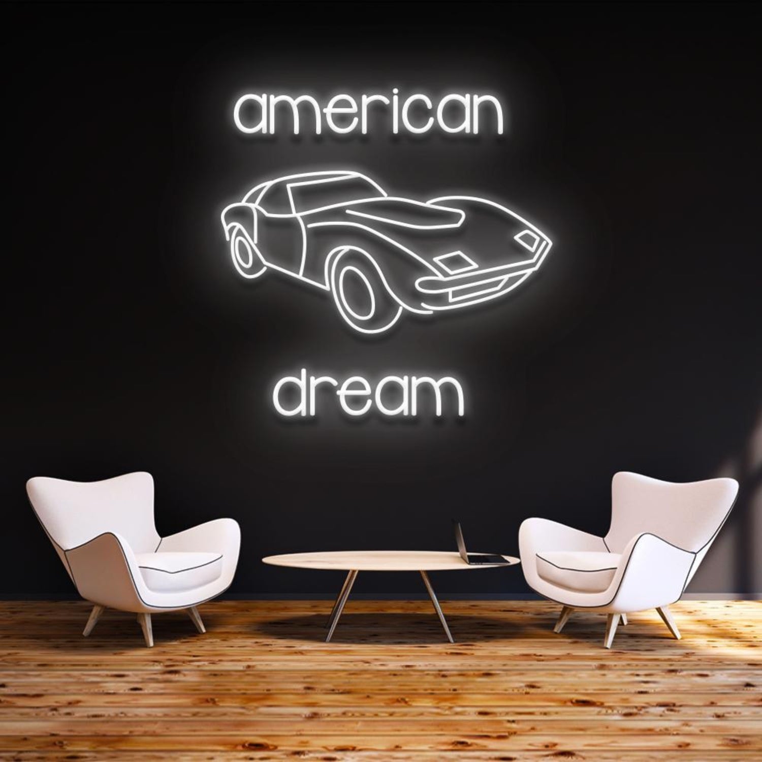 Modern American Dream Car Led Neon Sign For Home Garage Wall Art | Shineneon