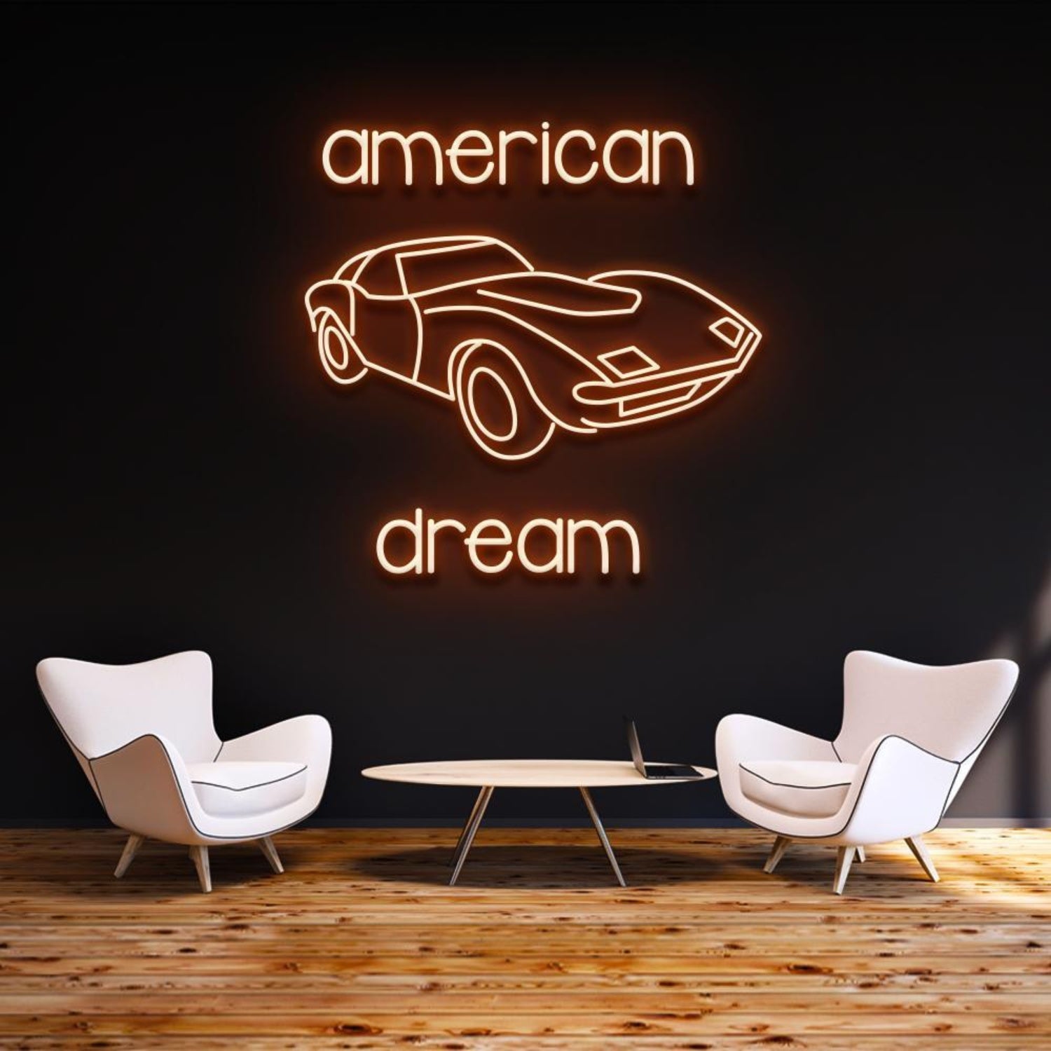 Modern American Dream Car Led Neon Sign For Home Garage Wall Art | Shineneon