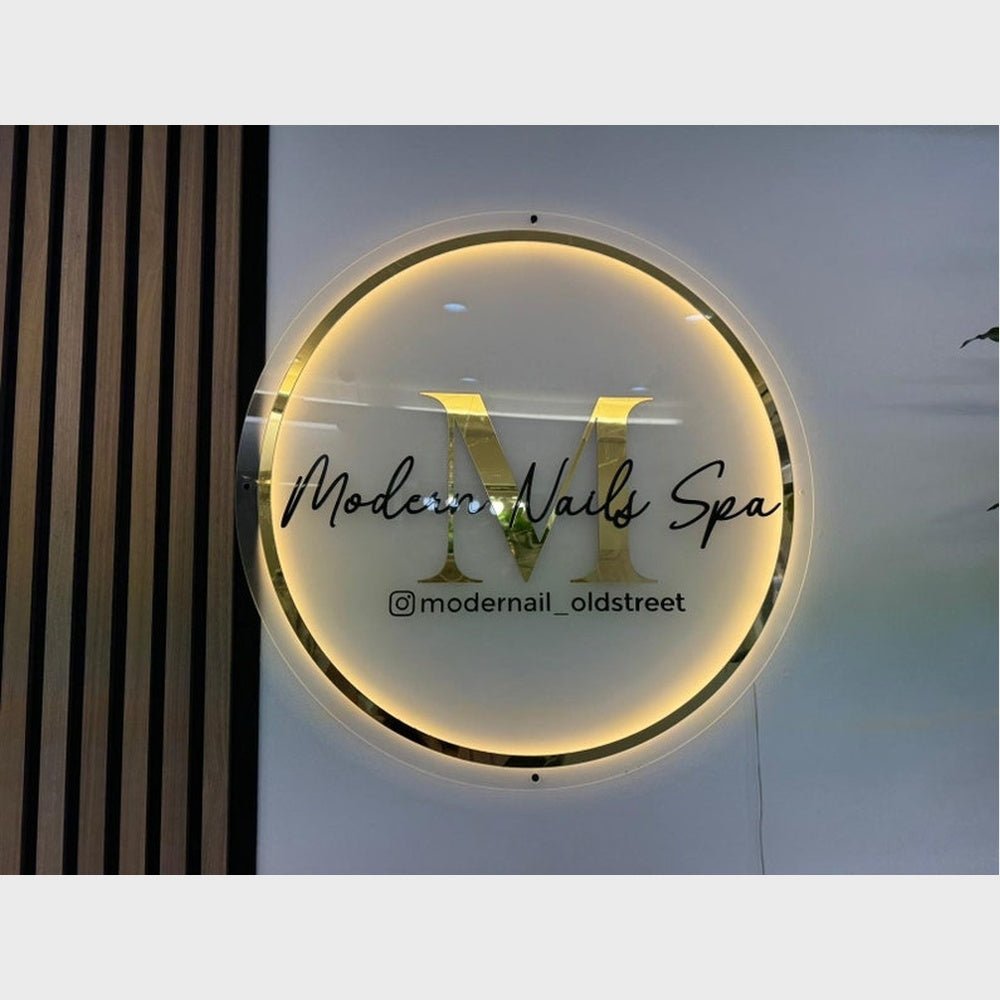 Modern Nails Spa Acrylic Business Logo Sign - Shineneon