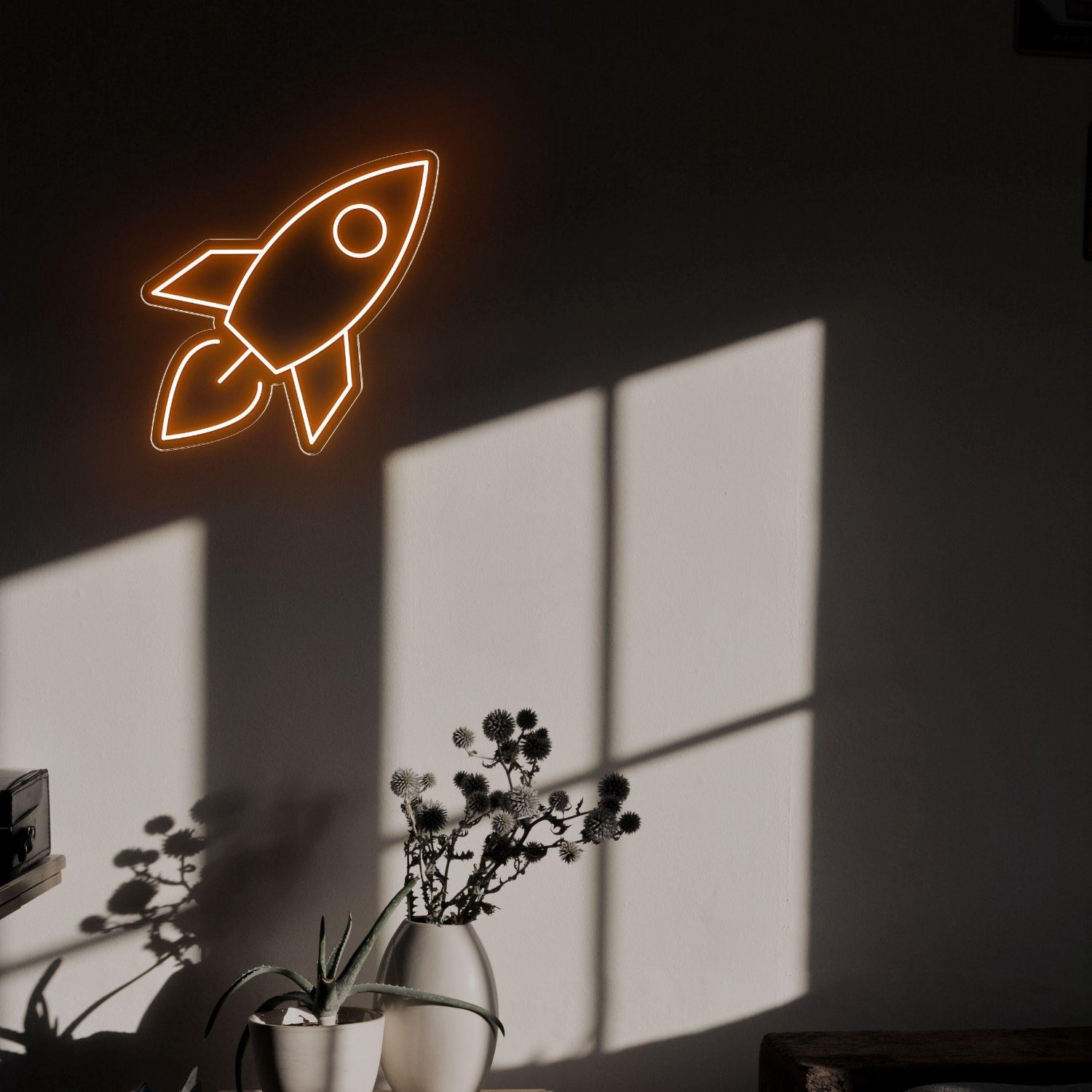 Modern Rocket Led Neon Sign For Home Bedroom Wall Decor | Shineneon