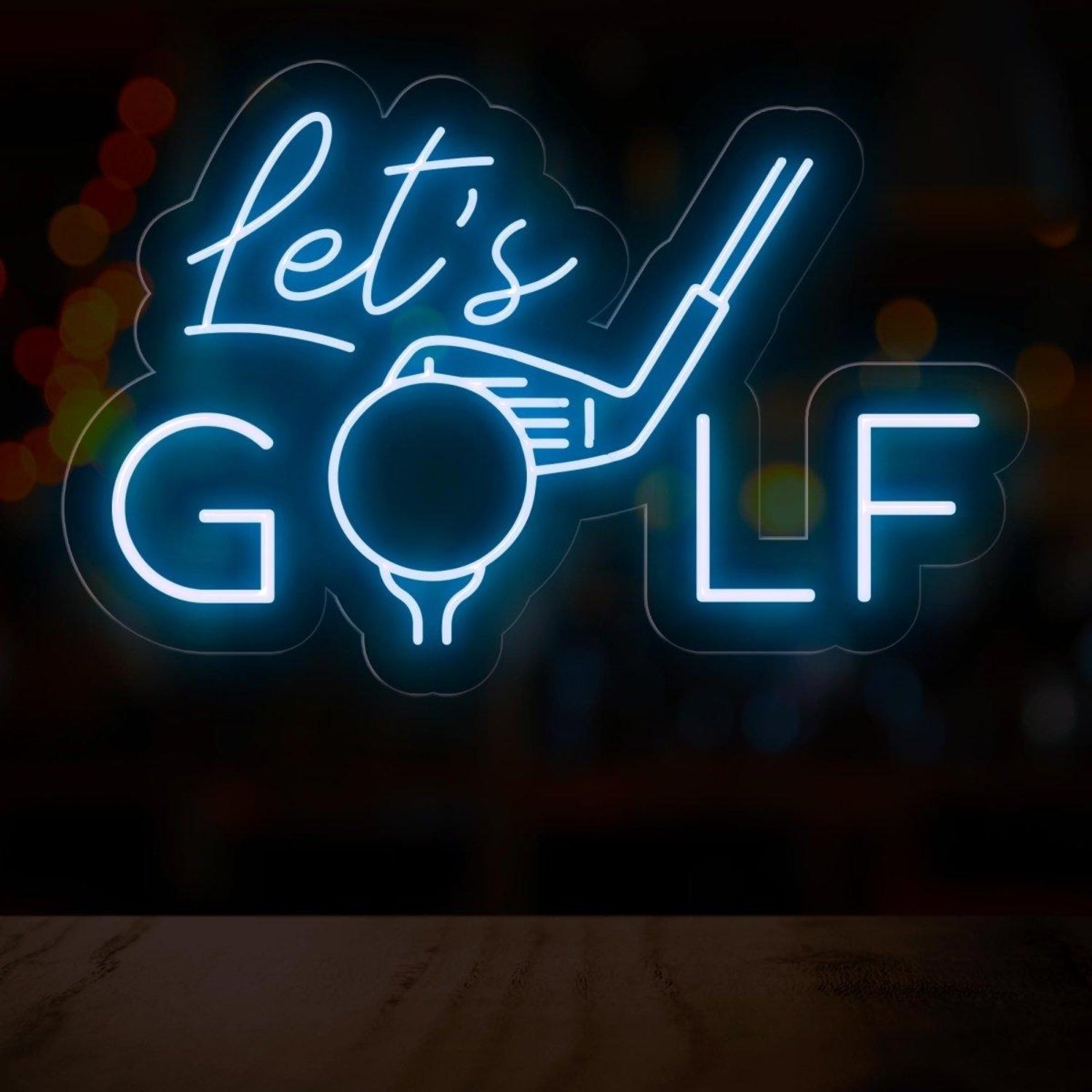 Modern White Lets Golf Led Neon Sign For Golf Club And Home Decor | Shineneon