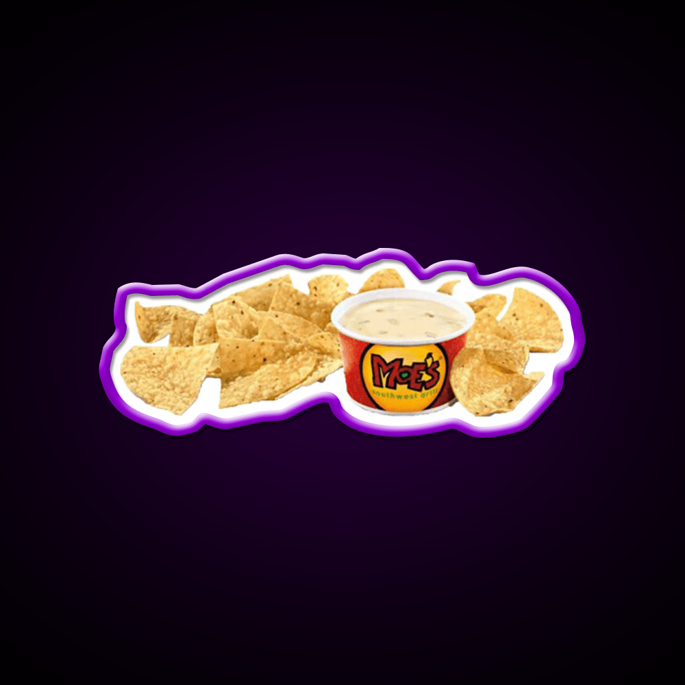 Moes Queso Cheese Fast Food Led Neon Sign For Burger Place Rgb Color - Shineneon