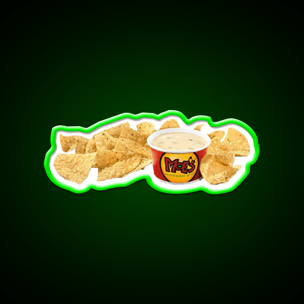 Moes Queso Cheese Fast Food Led Neon Sign For Burger Place Rgb Color - Shineneon