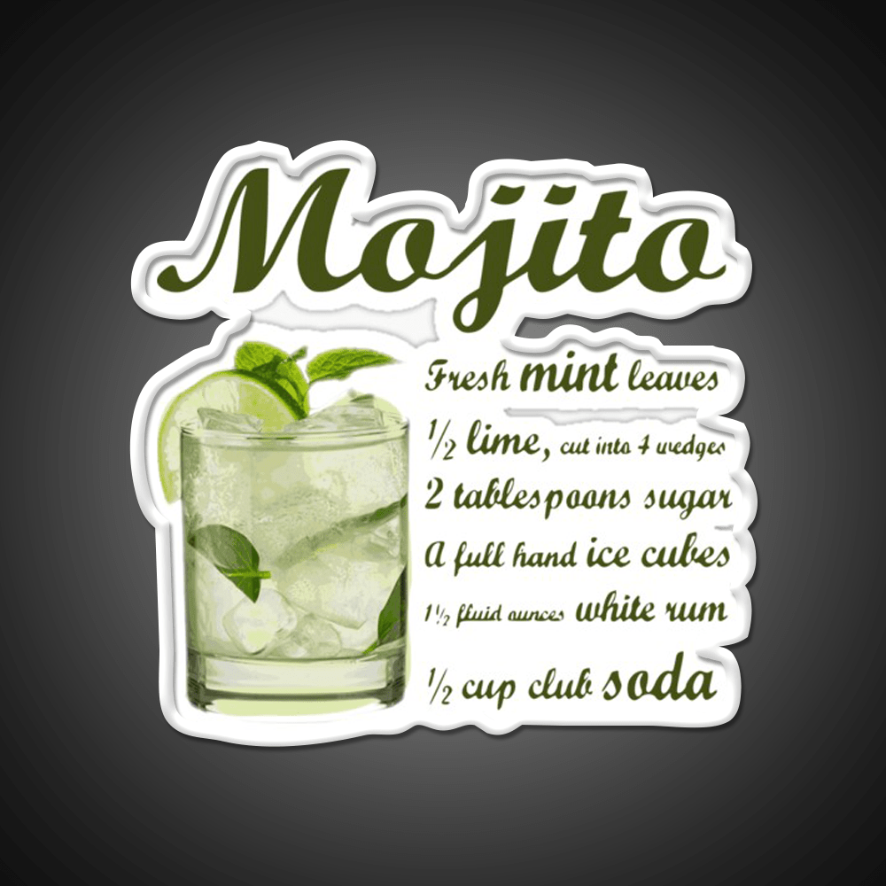 Mojito Cocktail Bar Decor Led Neon Sign For Wall Decor Rgb Color - Shineneon