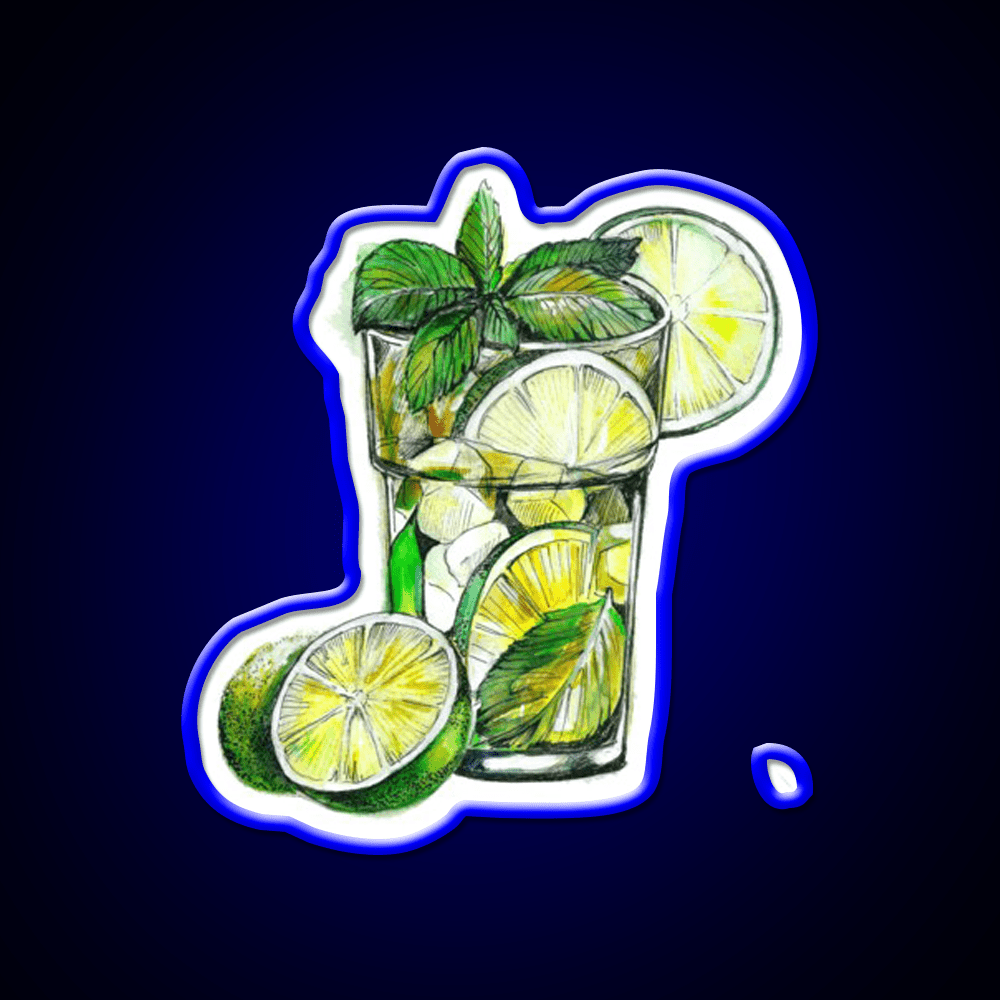 Mojito Cocktail Bar Decor Led Neon Sign Rgb Color - Shineneon