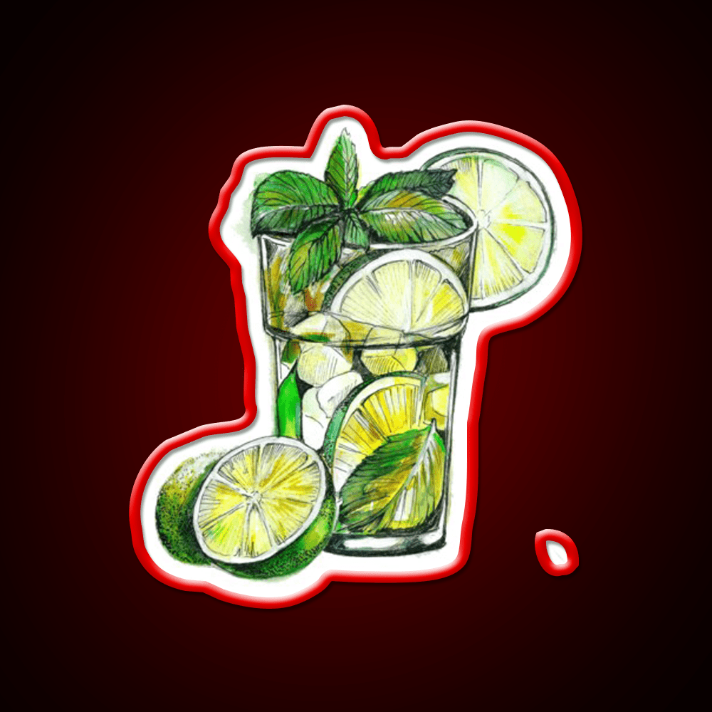 Mojito Cocktail Bar Decor Led Neon Sign Rgb Color - Shineneon