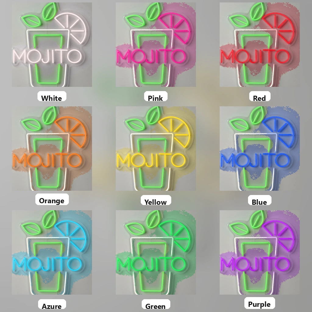 Mojito LED Neon Sign - 05 Color Grid