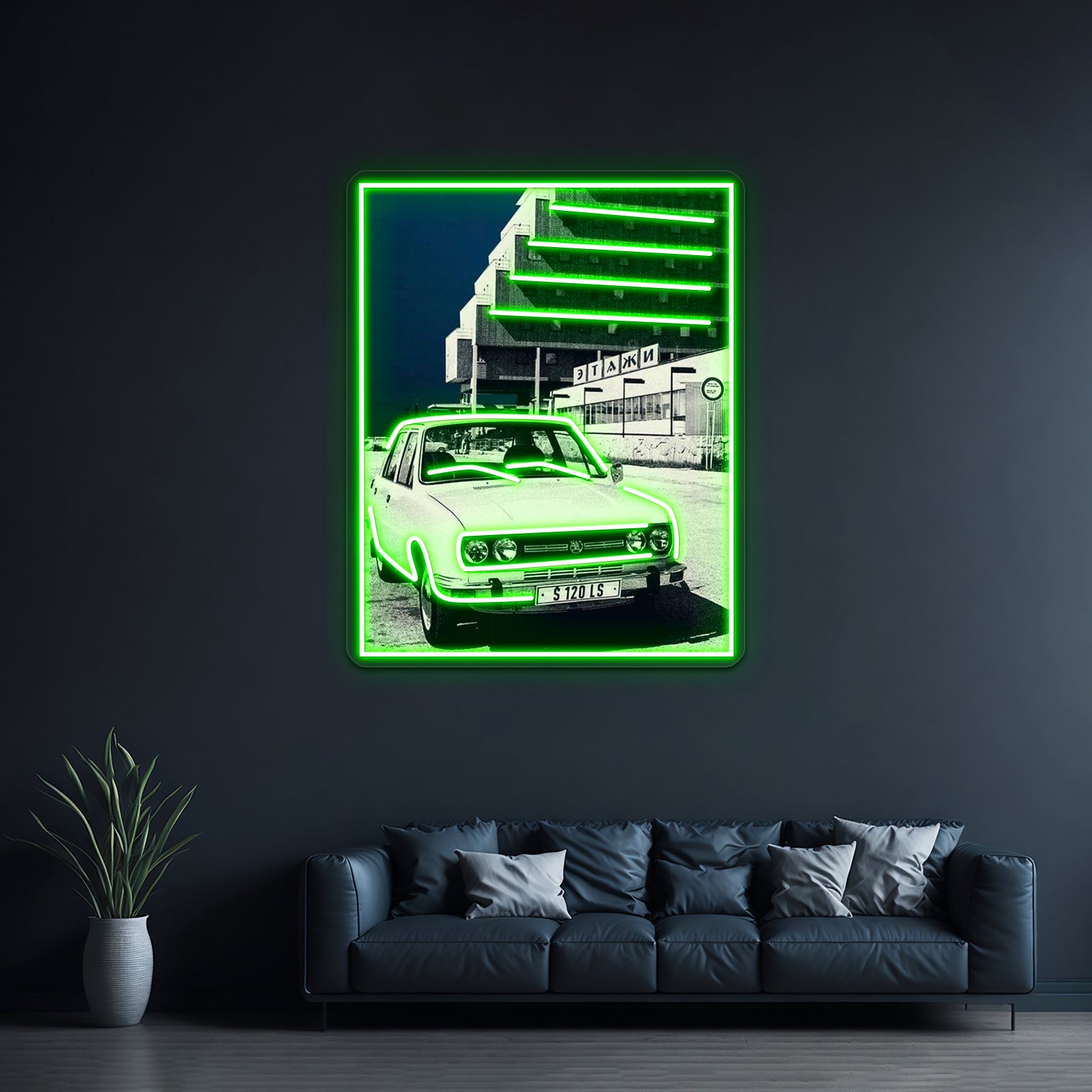 Molchat Doma Stairs Graphic Artwork Neon Wall Signs | Shineneon