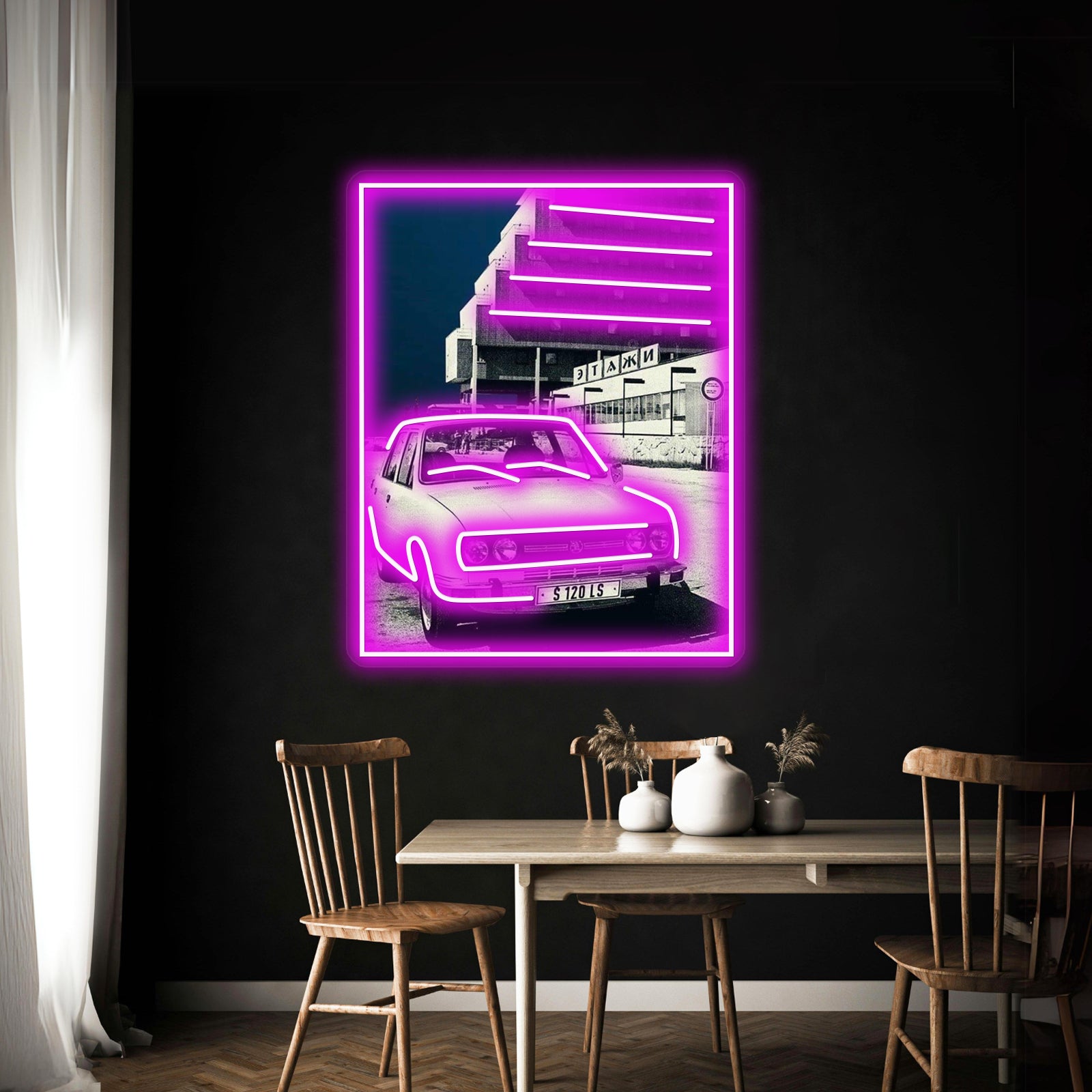 Molchat Doma Stairs Graphic Artwork Neon Wall Signs | Shineneon