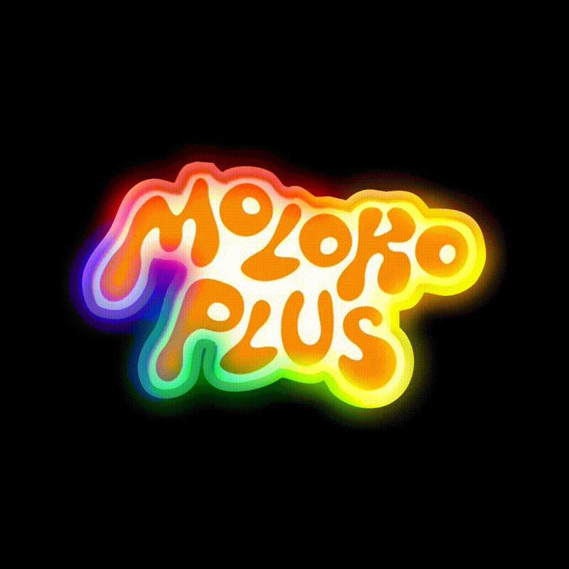 Moloko Plus Orange Cocktail Bar Decor Led Neon Sign Rgb Color - LED neon sign close-up detail