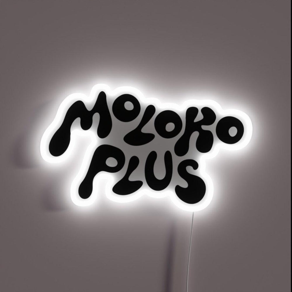 Moloko Plus Rgb Led Neon Sign - Custom LED neon sign front view