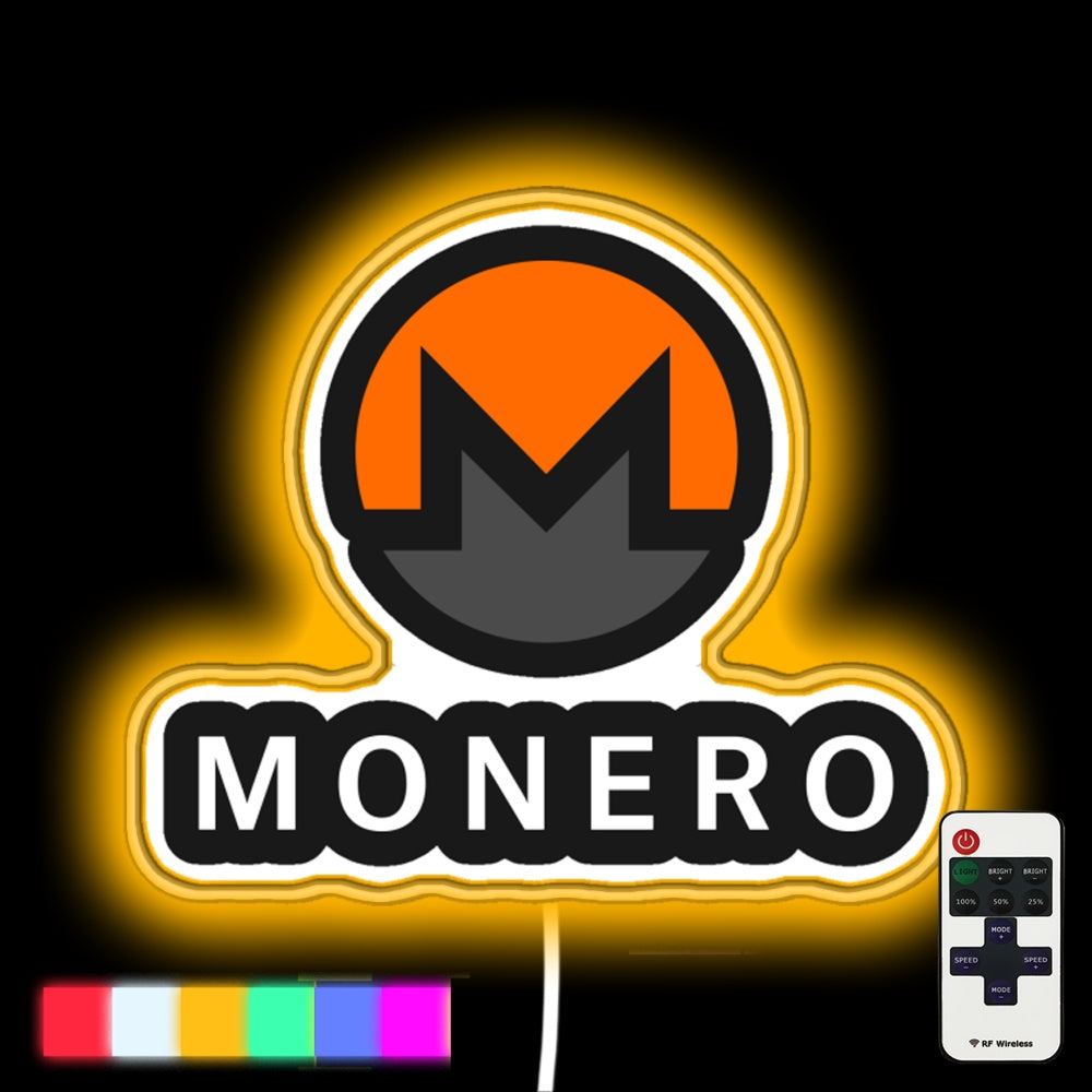 Monero Basic Led Neon Sign - Custom LED neon sign front view