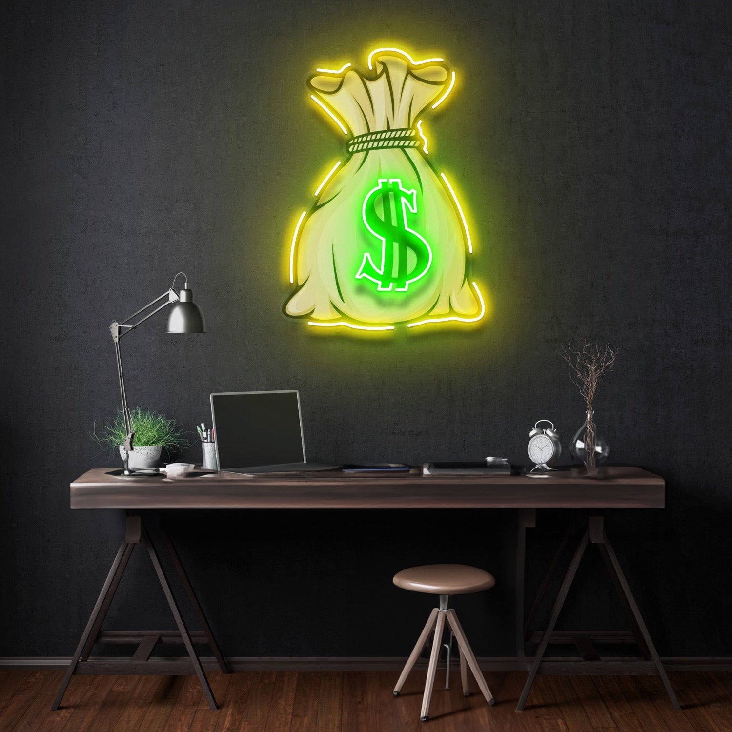 Money Bag Led Neon Acrylic Artwork | Shineneon