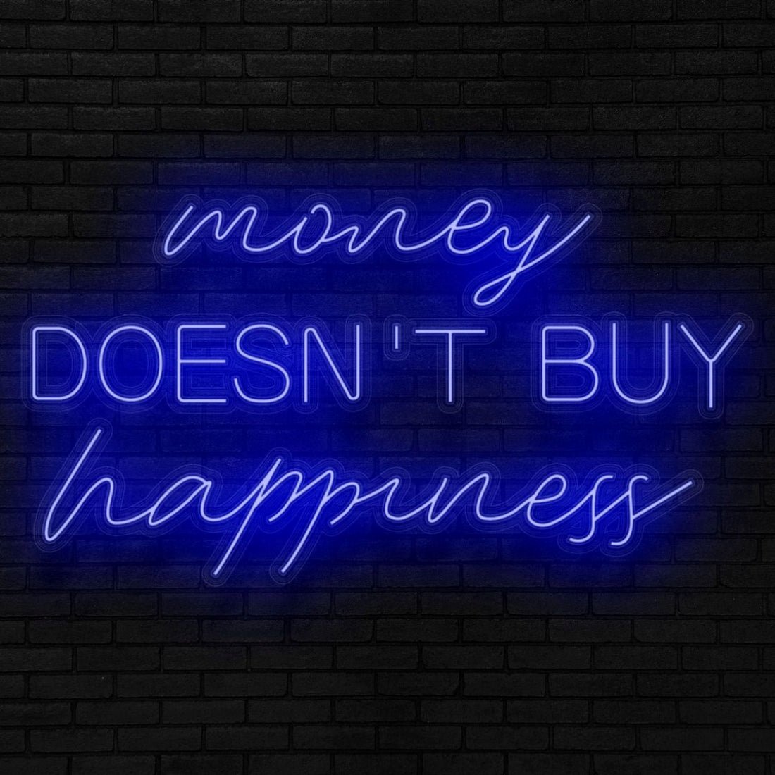 Money Doesnt Buy Happiness Led Sign Business Neon Sign - Shineneon