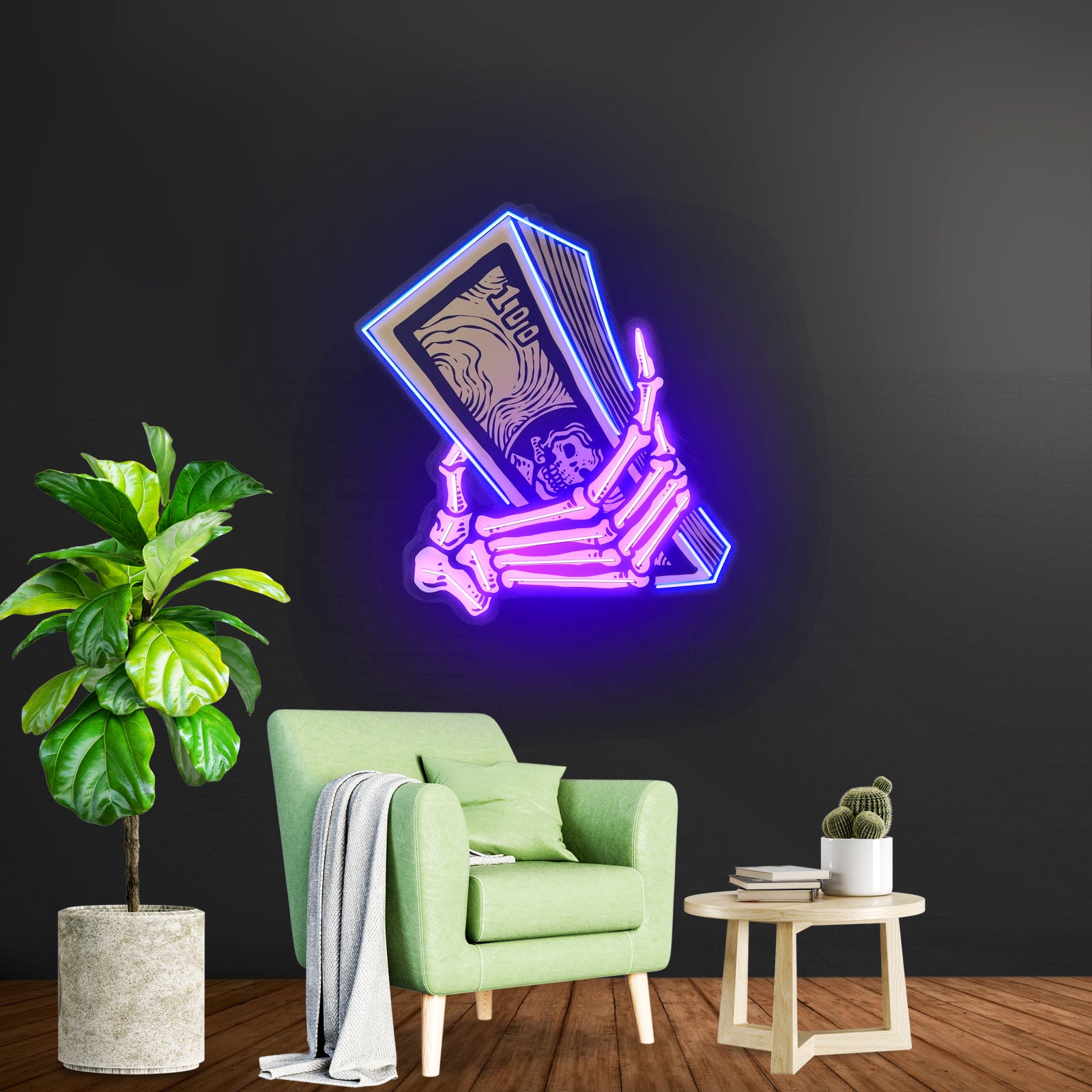 Money Hands Custom Led Signs Artwork For Sale