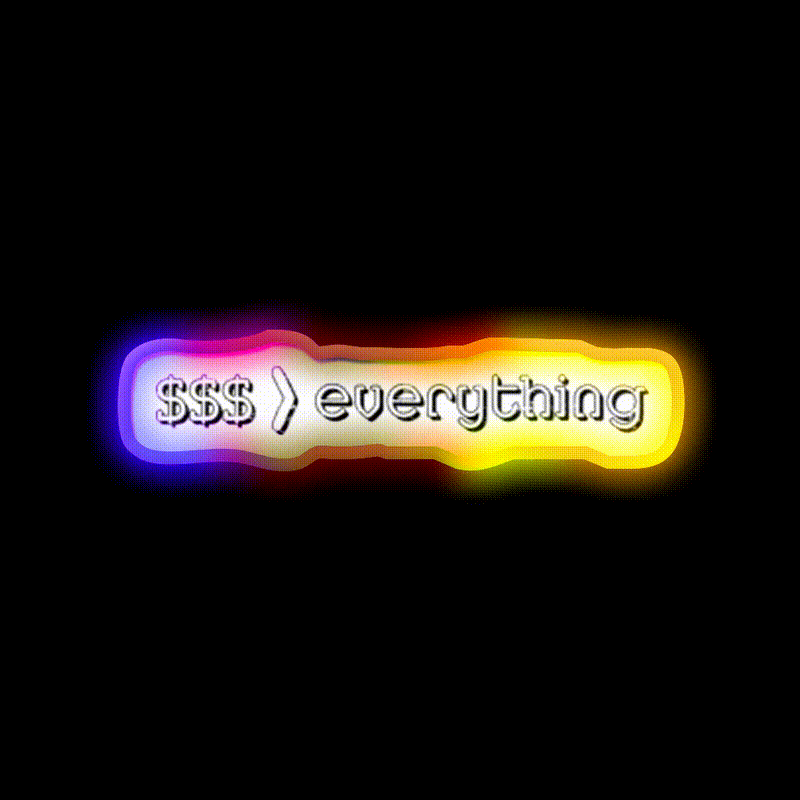 Money Over Everything Gym Fitness Led Neon Sign Rgb Color