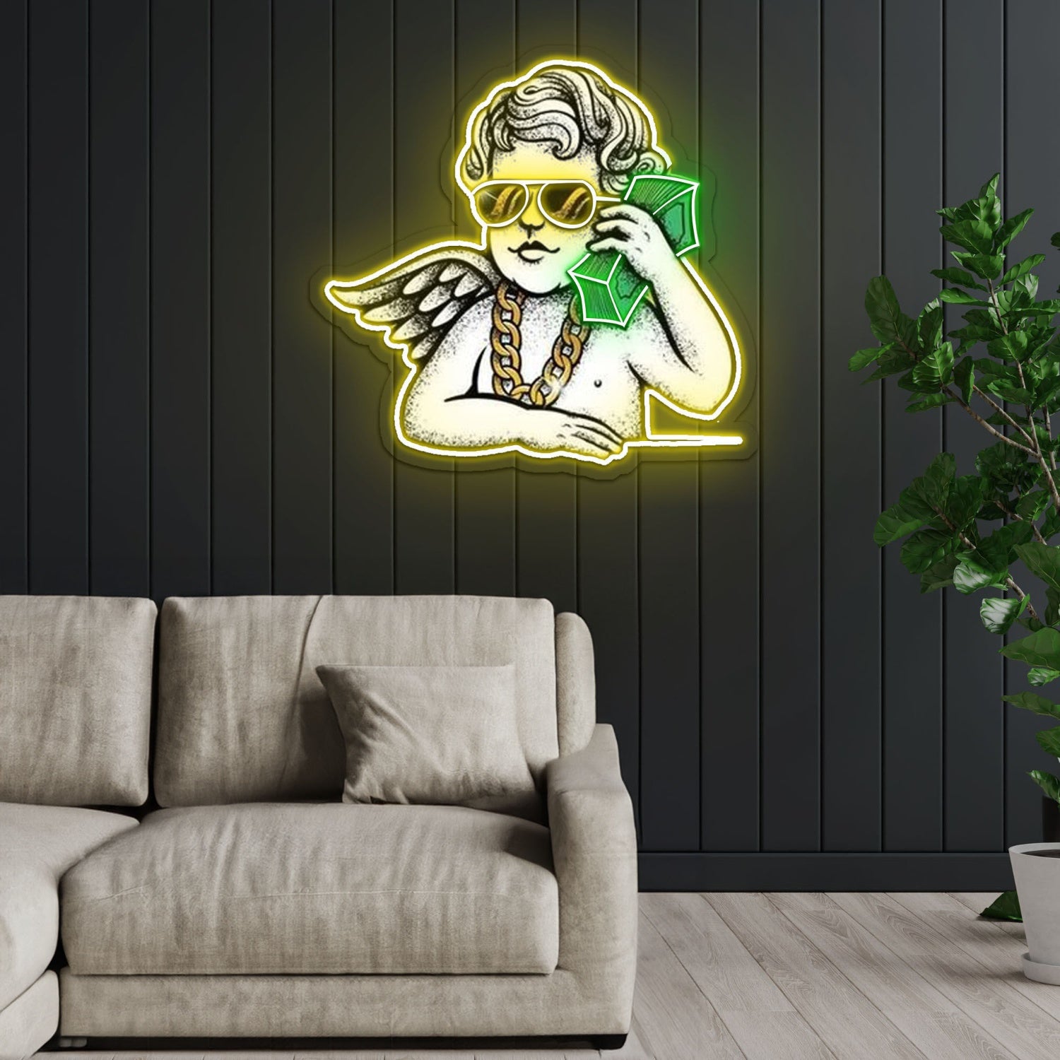 Money Talk Led Neon Sign X Acrylic Artwork | Shineneon