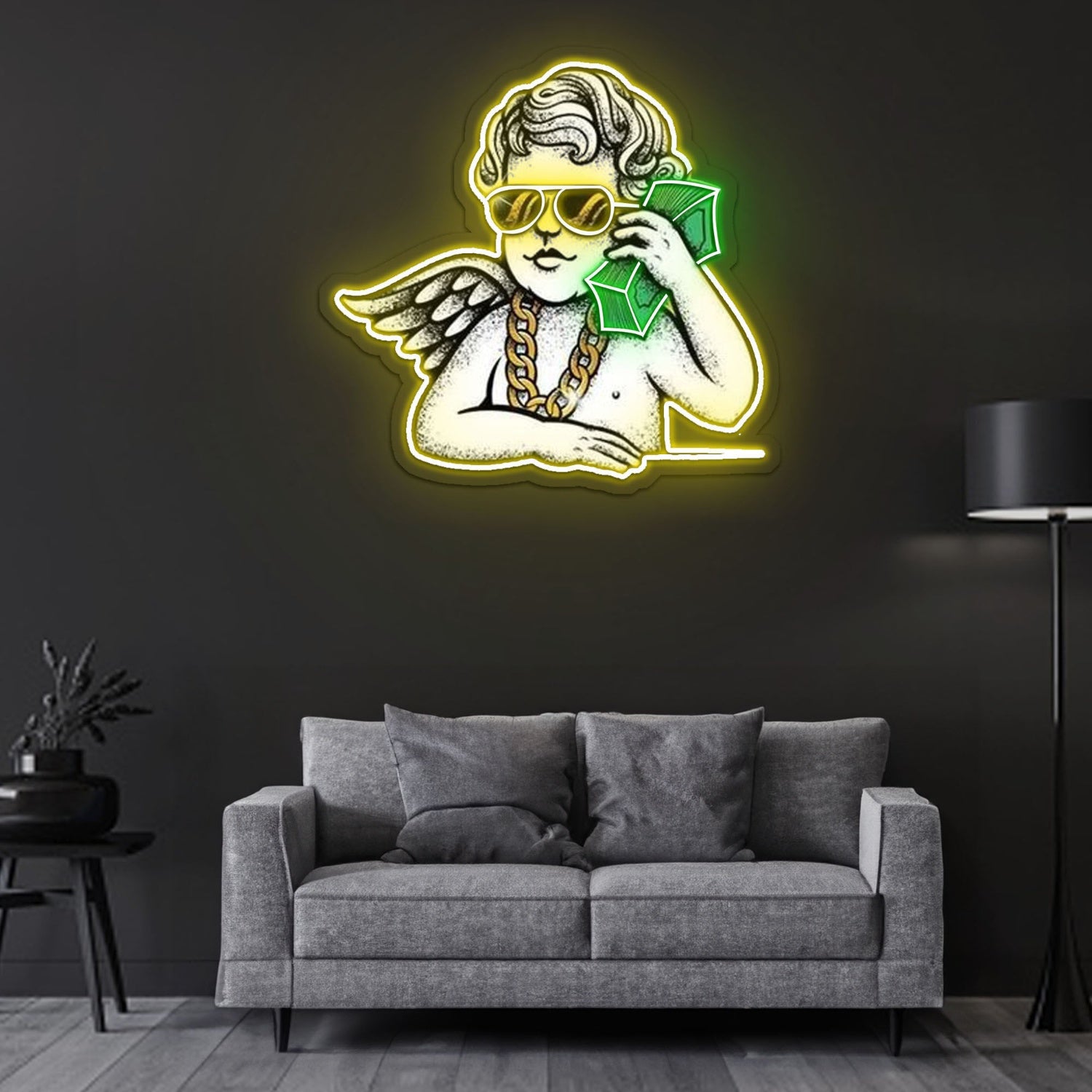 Money Talk Led Neon Sign X Acrylic Artwork | Shineneon